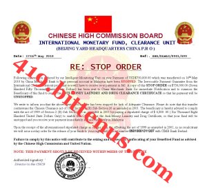 CHINESE HIGH BOARD OF COMMISSION